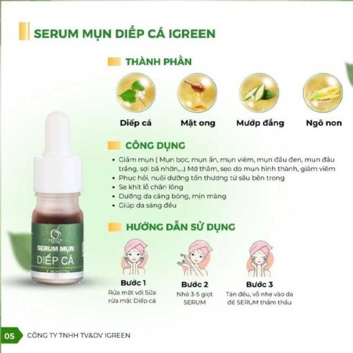 Serum Trị Mụn Diếp Cá Igreen