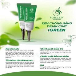 Kem Chống Nắng Thuần Chay Igreen - Chống 98% UVB và 90% UVA